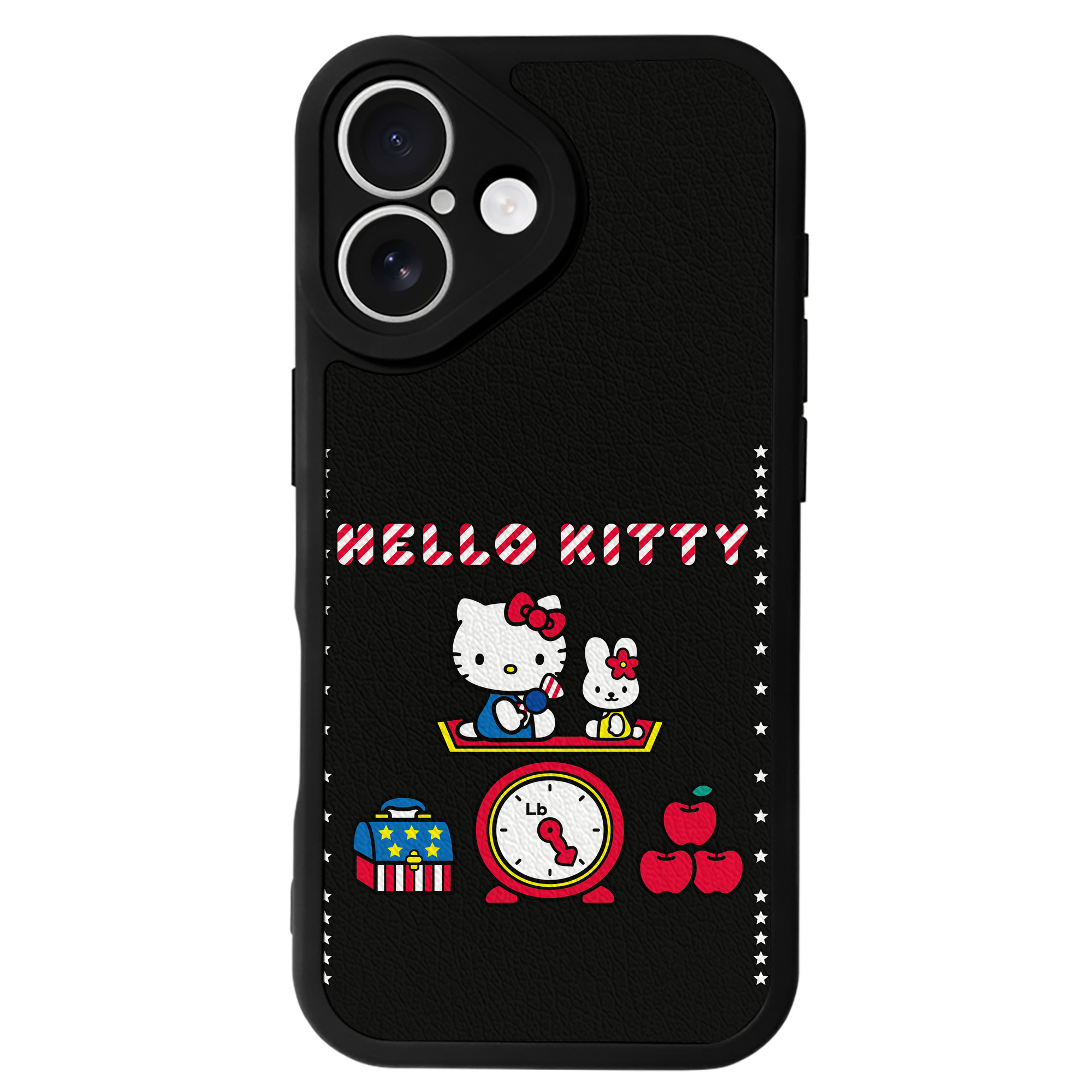 （画像用） Hello Kitty ハローキティ 【iPhone 16シリーズ対応】シリコンスマホケース（レザー調） 材質：シリコン